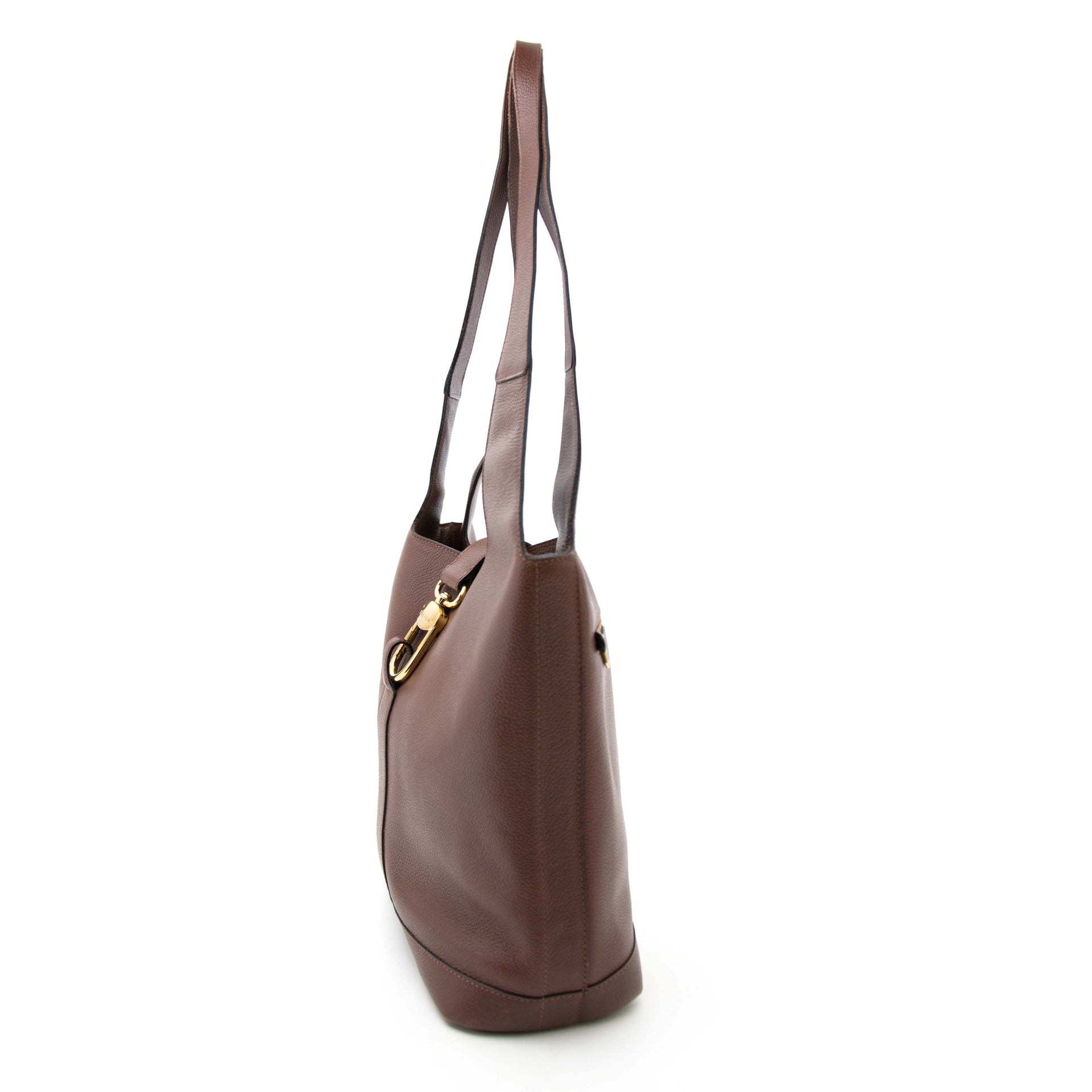 Sac à bandoulière en cuir marron Delvaux