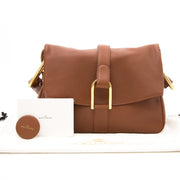 shop safe online secondhand designer Delvaux Cognac Givry Shoulder Bag