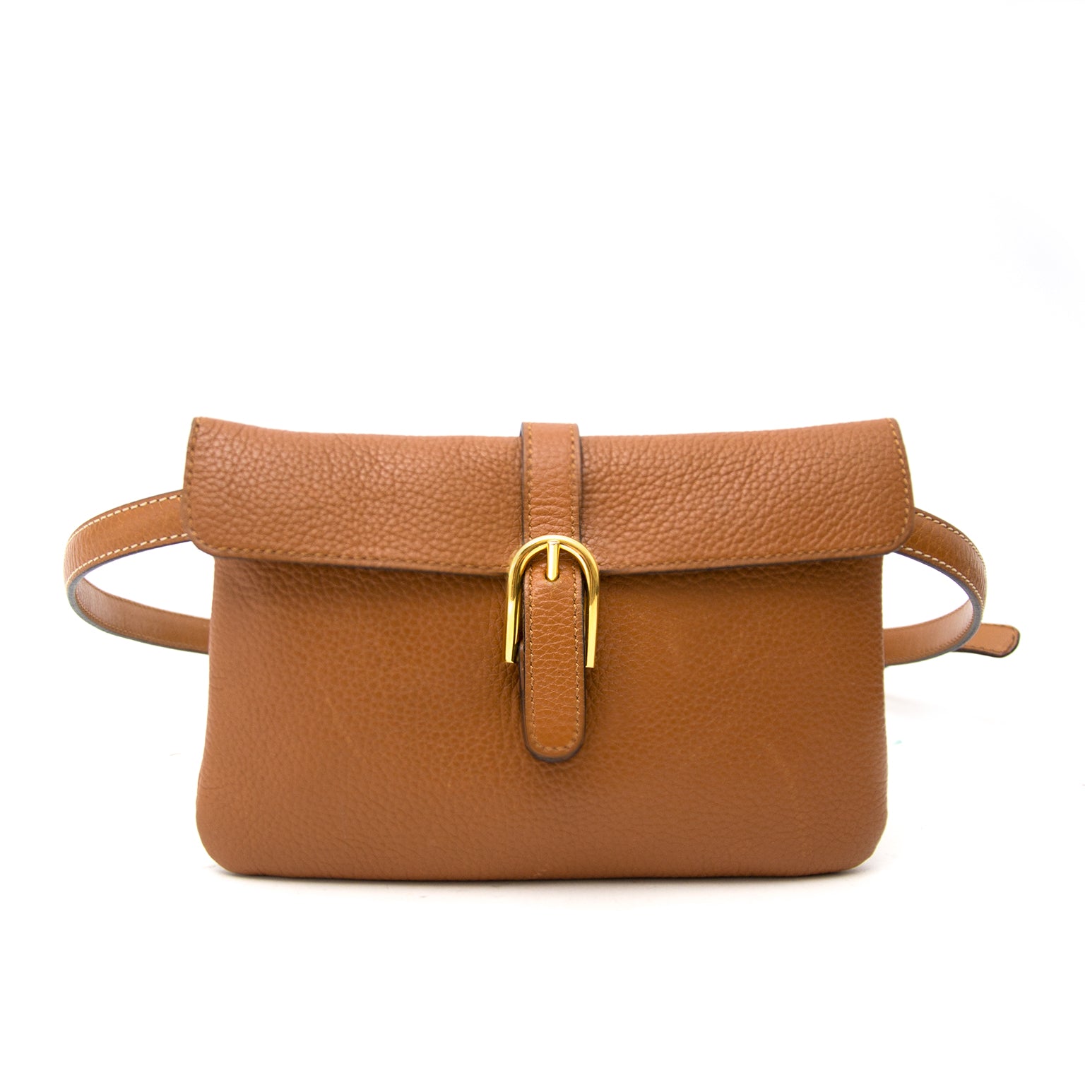 Shop luxury designer items like Delvaux Camel Belt Bag at Labellov Antwerp