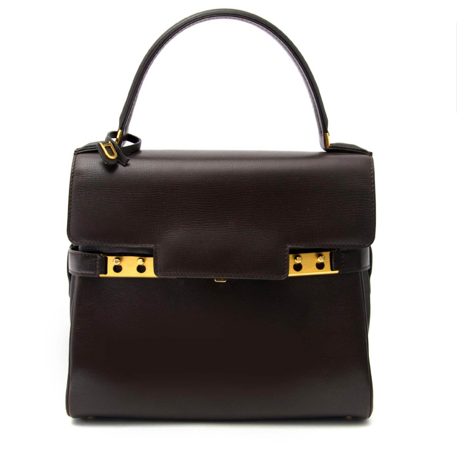 Delvaux Tempète Brown Boxcalf Leather PM