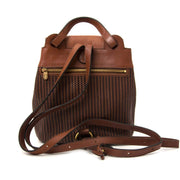 acheter en ligne seconde main Delvaux Brown Toile De Cuir Backpack