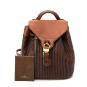 koop veilig online tegen de beste prijs Delvaux Brown Toile De Cuir Backpack