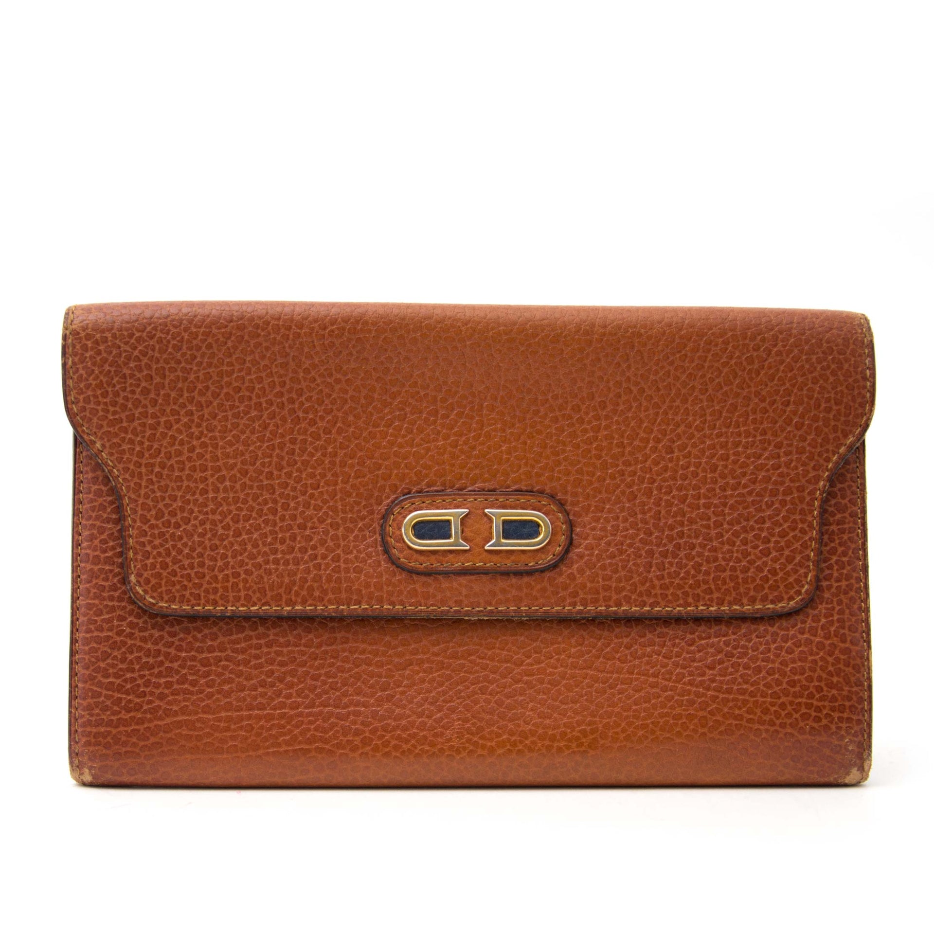 Delvaux Cognac Leather Wallet te koop