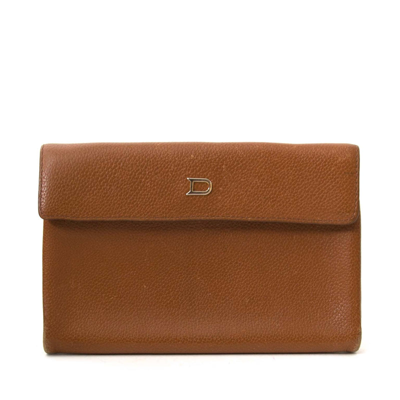 Delvaux Bruin Leren Portemonnee