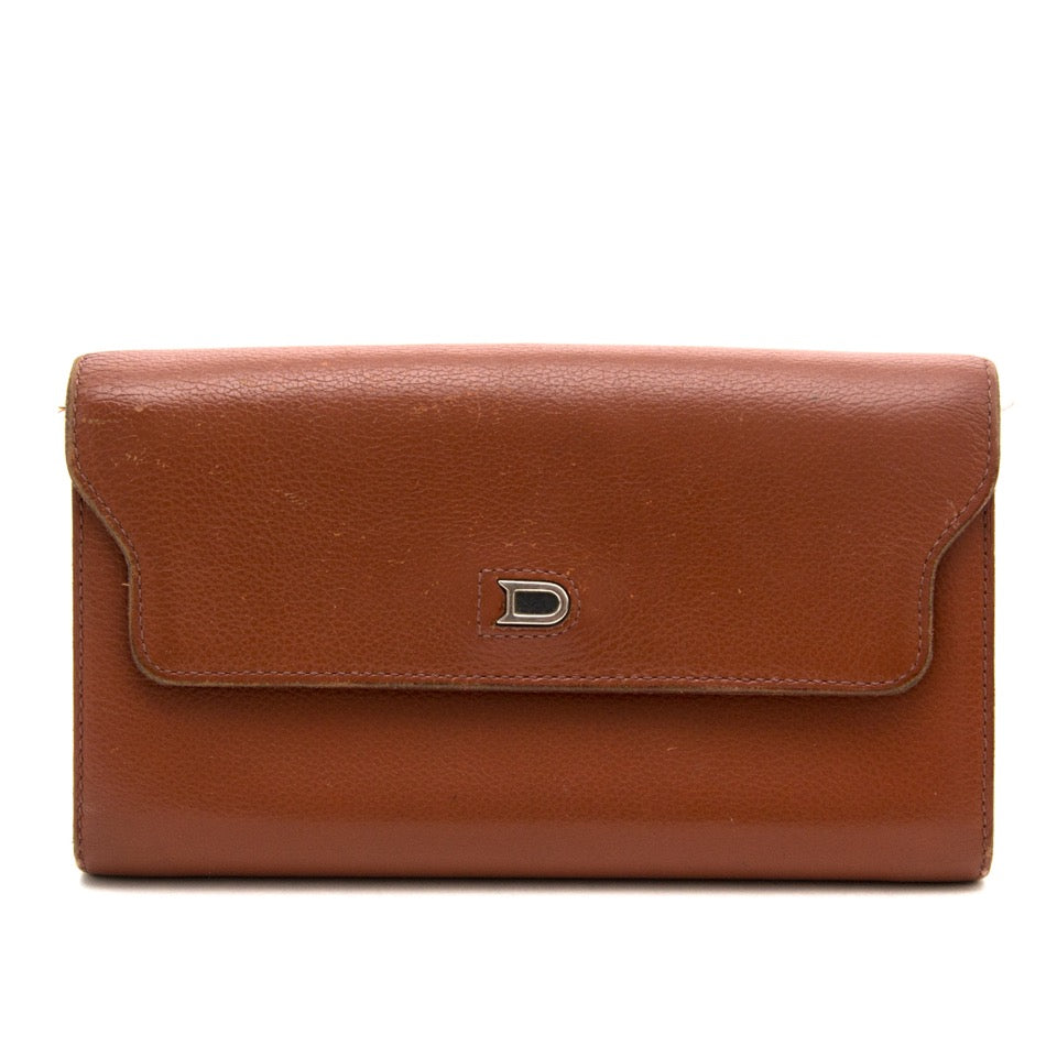 Delvaux Cognac Leather Wallet for the best price online with Labellov