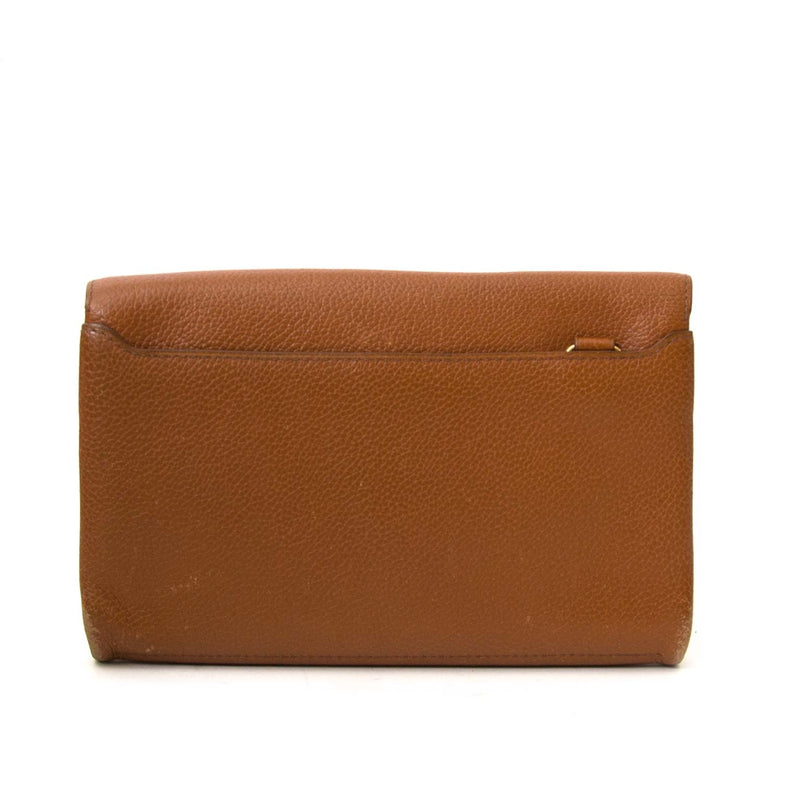 Delvaux Bruin Leren Portemonnee