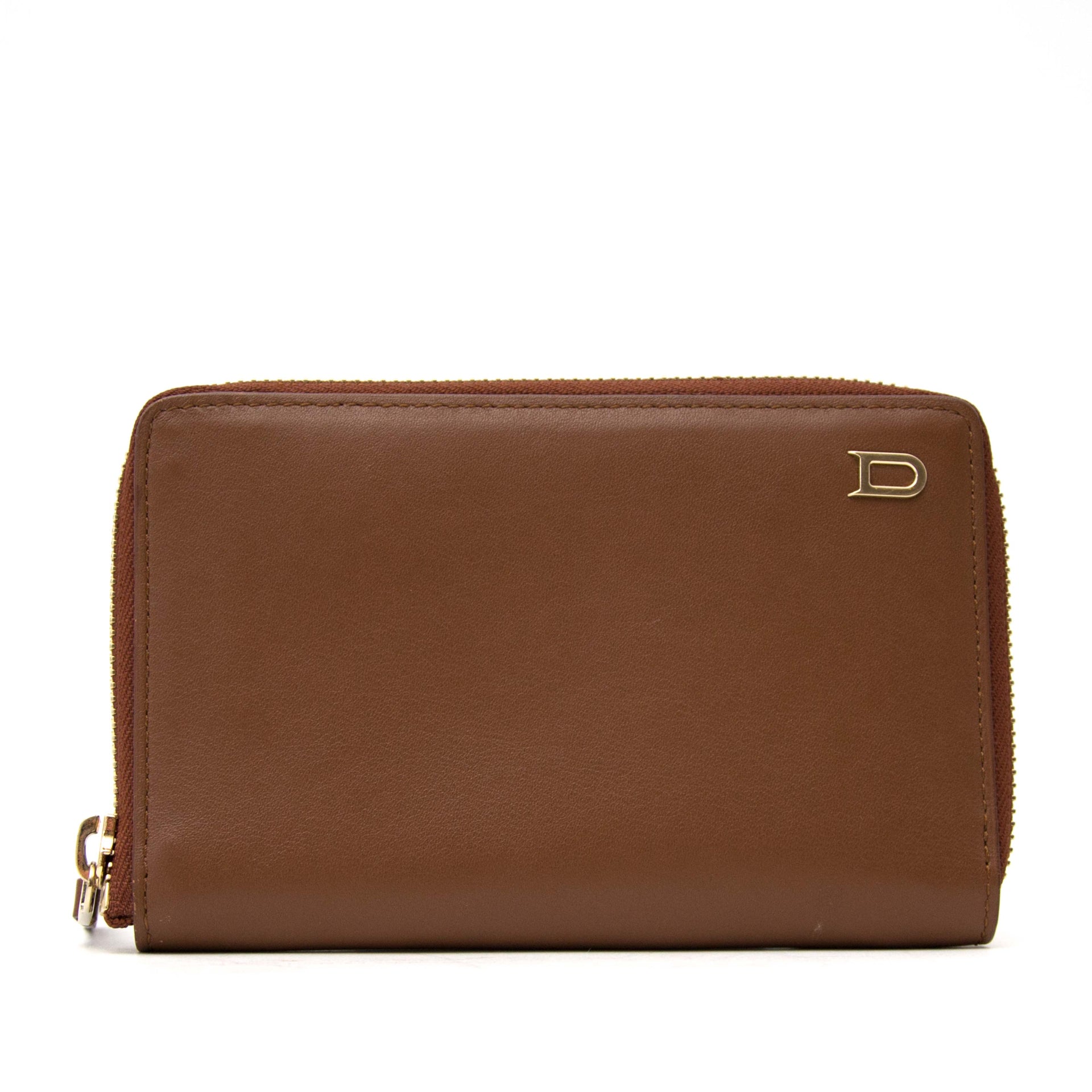 Delvaux Brown Zipper Wallet