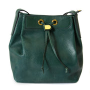 Delvaux Green Leather Bucket Bag