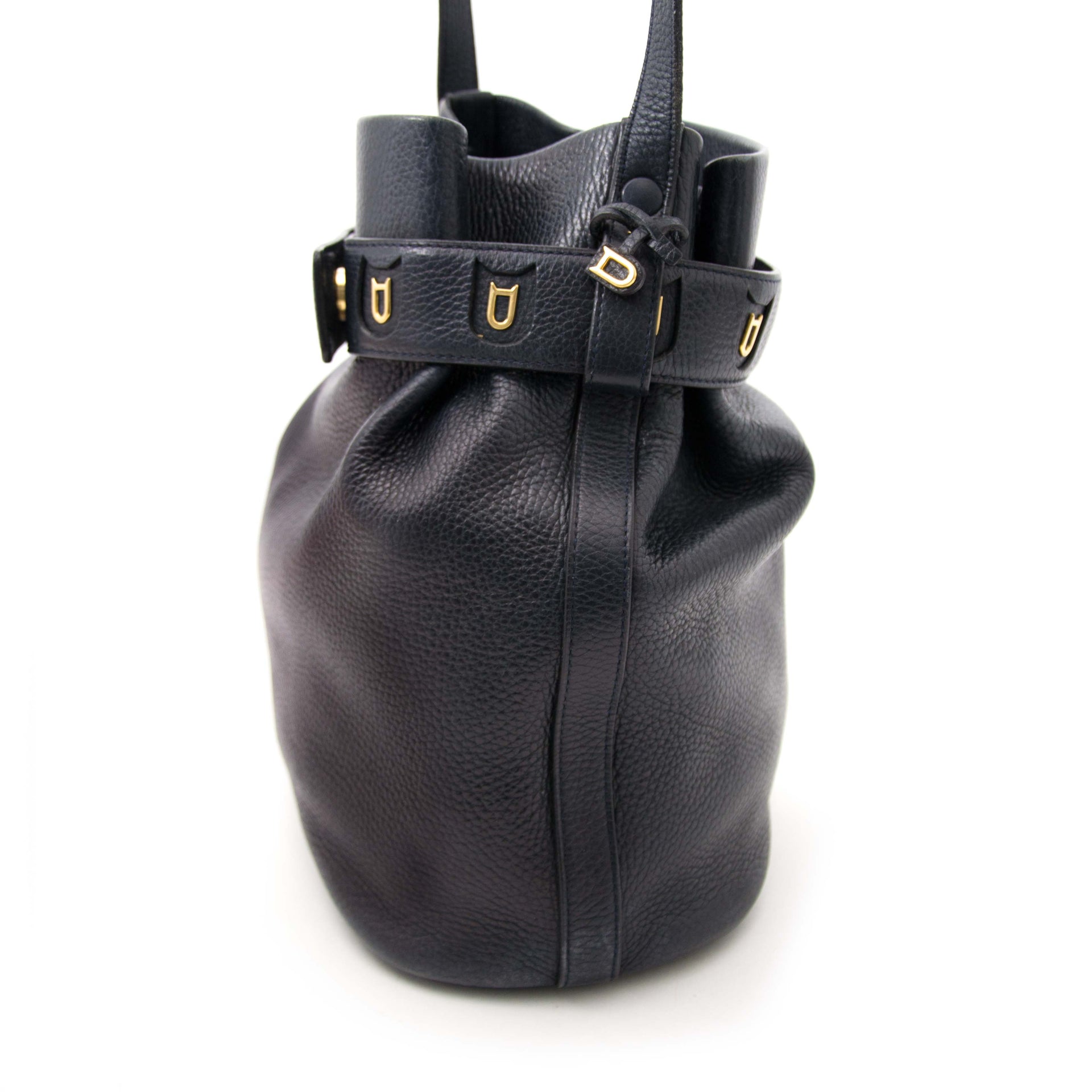 Secondhand Delvaux blue bucket bag for sale