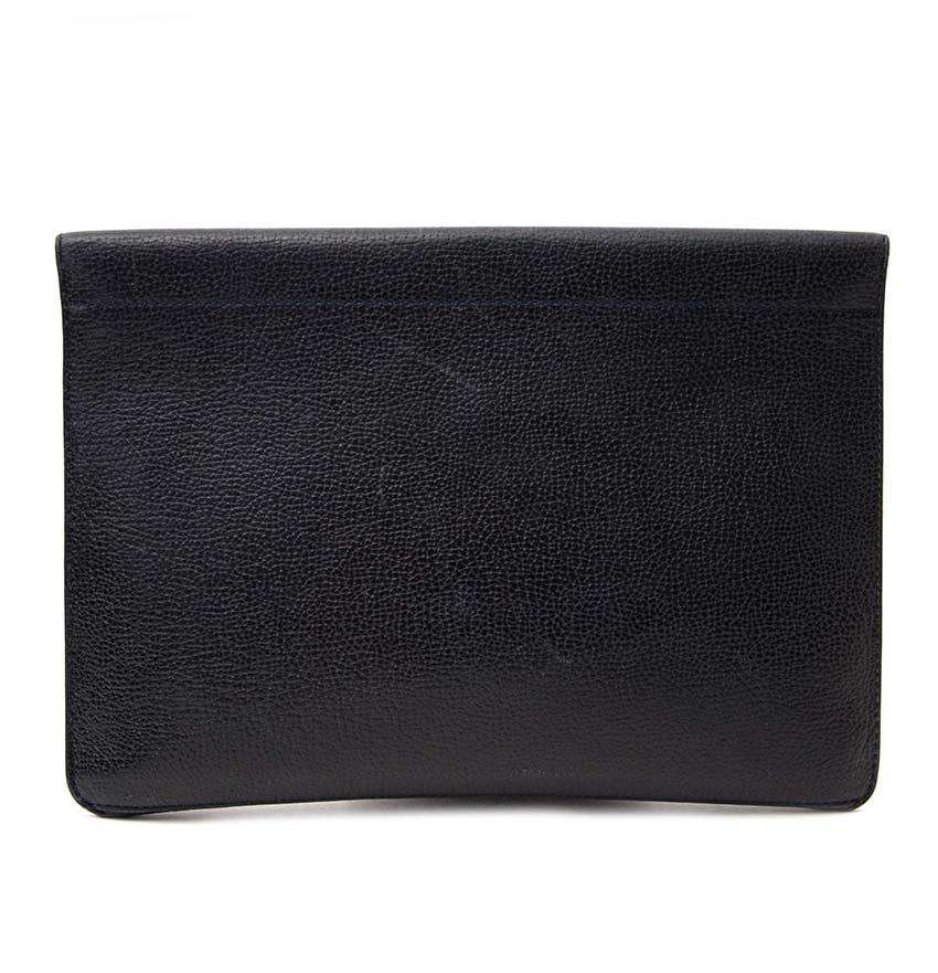 koop veilig online aan de beste prijs Delvaux Dark Blue Clutch
