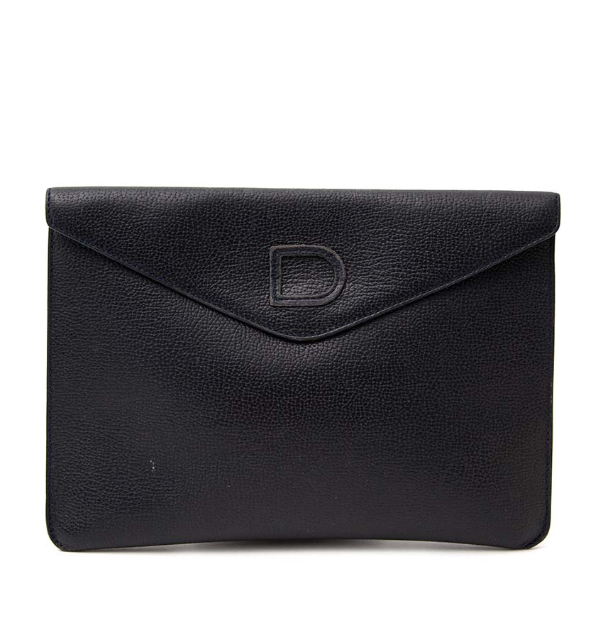 koop veiilg online aan de beste prijs Delvaux Dark Blue Clutch