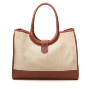 Delvaux Canvas Leather Shopper in brand new condition for the best price on designer vintage platform Labellov.com