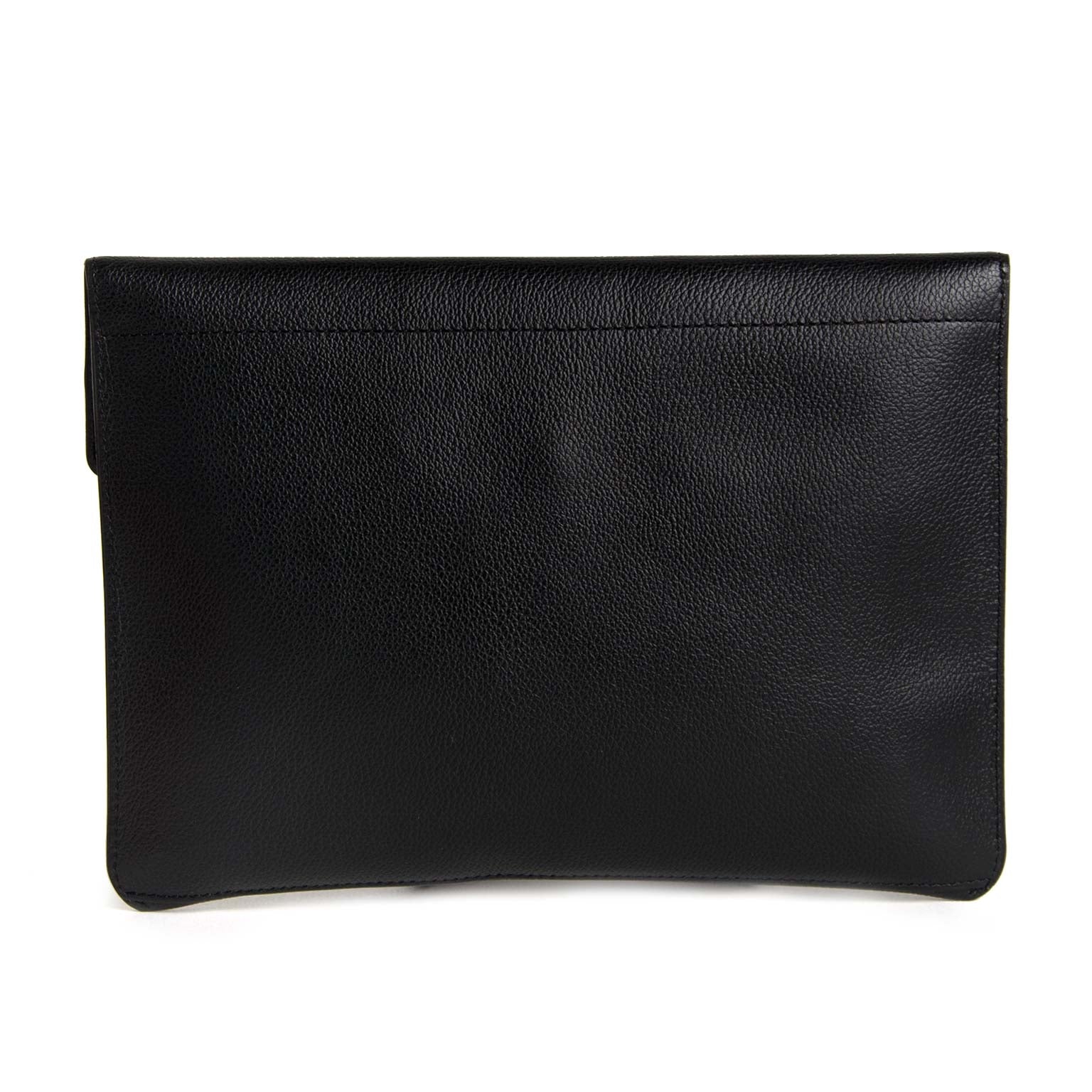 delvaux black leather d clutch devane now for sale at labellov vintage fashion webshop belgium