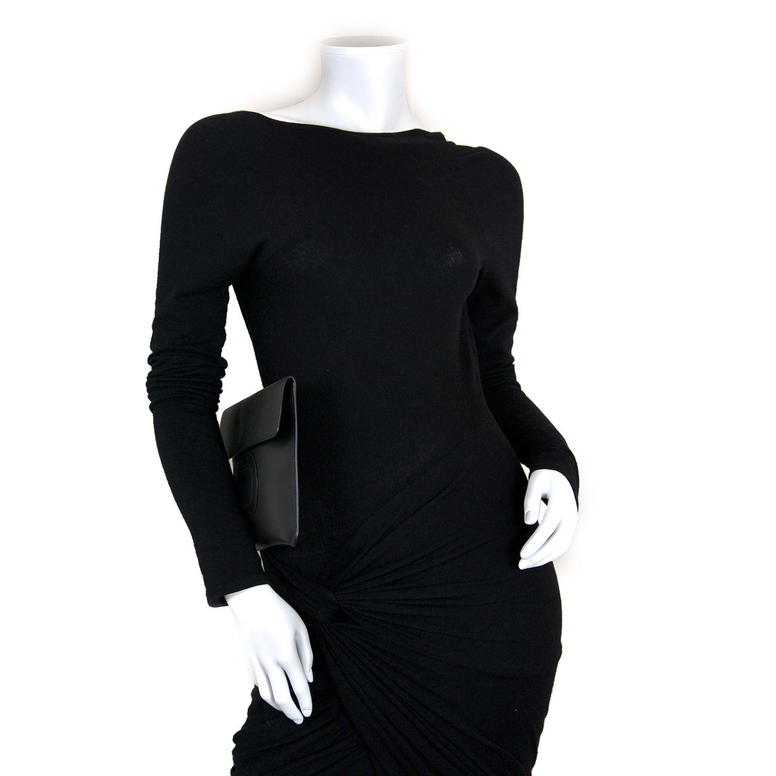 delvaux black leather d clutch devane now for sale at labellov vintage fashion webshop belgium