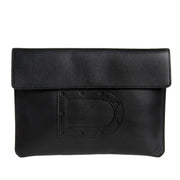 delvaux black leather d clutch devane now for sale at labellov vintage fashion webshop belgium