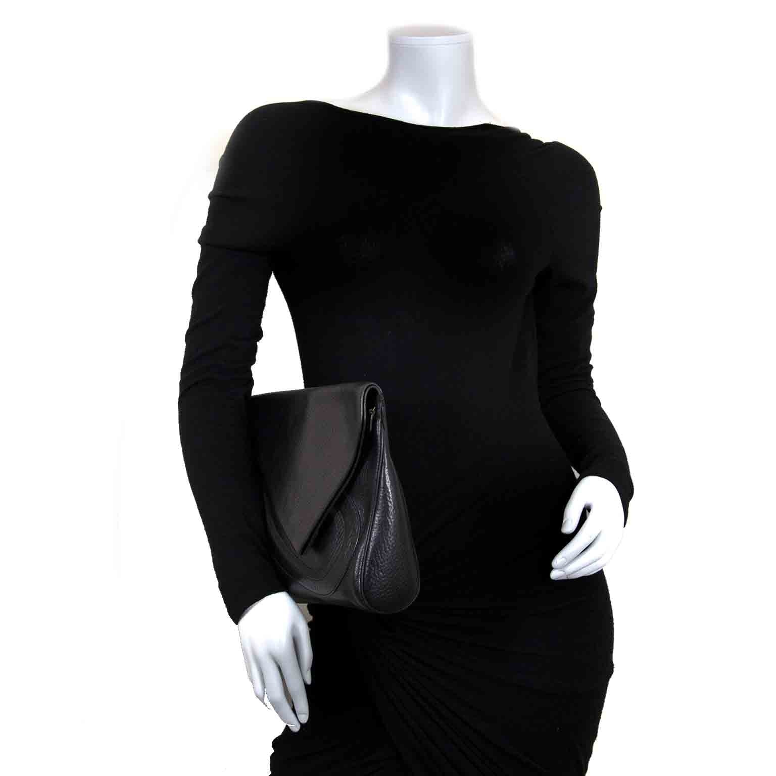 delvaux briudille gm black clutch now for sale at labellov vintage fashion webshop belgium