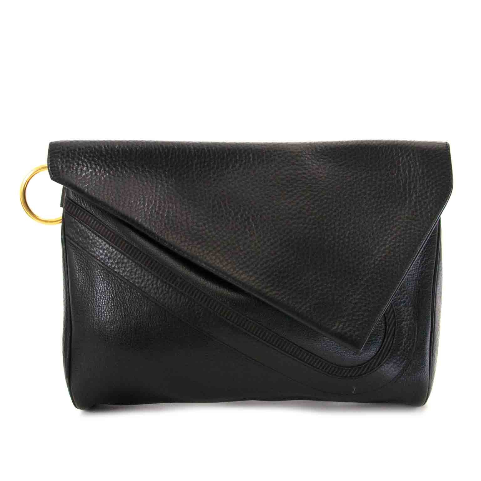 delvaux briudille gm black clutch now for sale at labellov vintage fashion webshop belgium