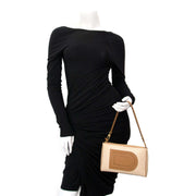Beige delvaux louise clutch en toile now for sale on labellov.com