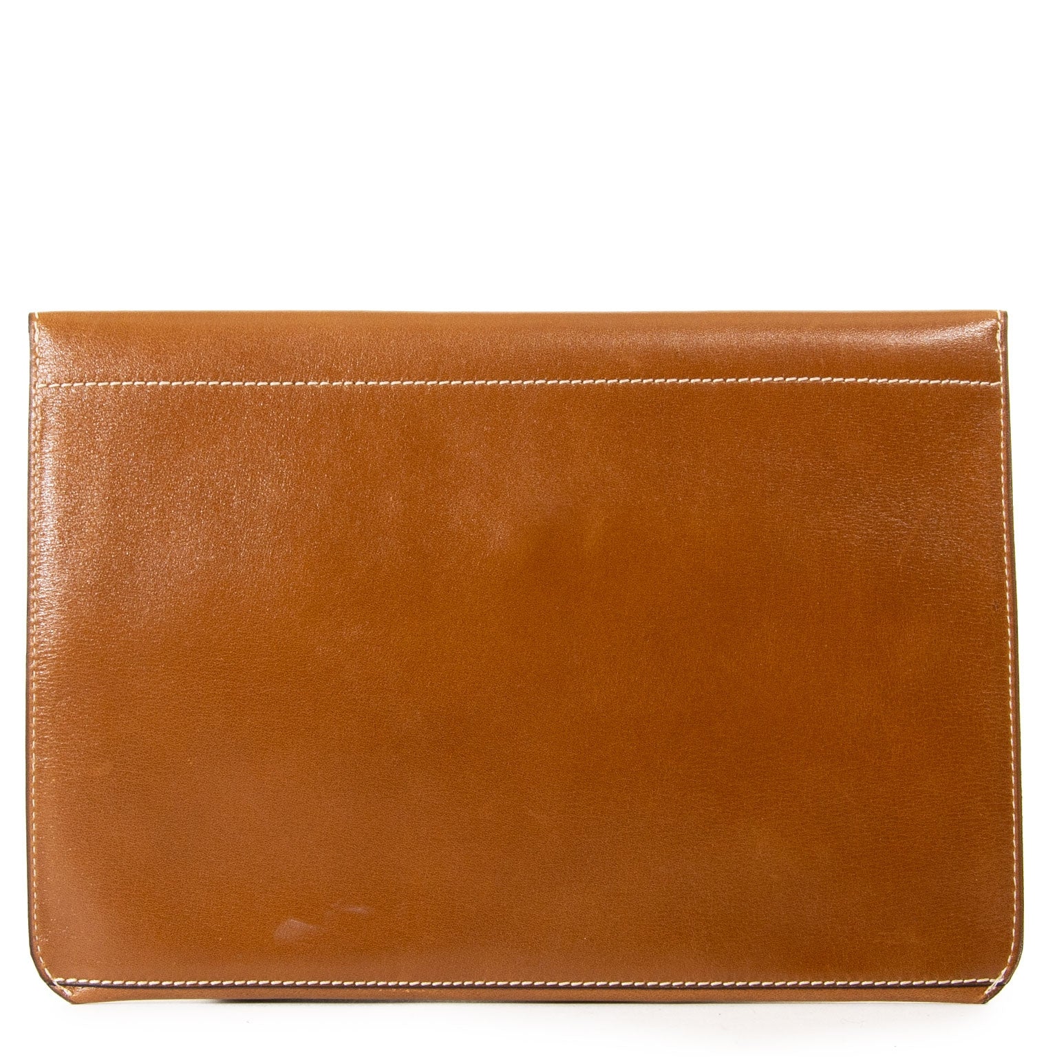 Delvaux Cognac Brown Pochette Clutch