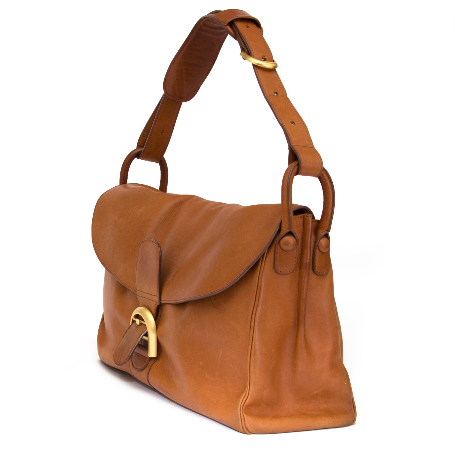 Delvaux Cognac Shoulder Bag.Koop echte authentieke luxe designer handtassen bij LabelLOV Antwerpen. Veilig online winkelen