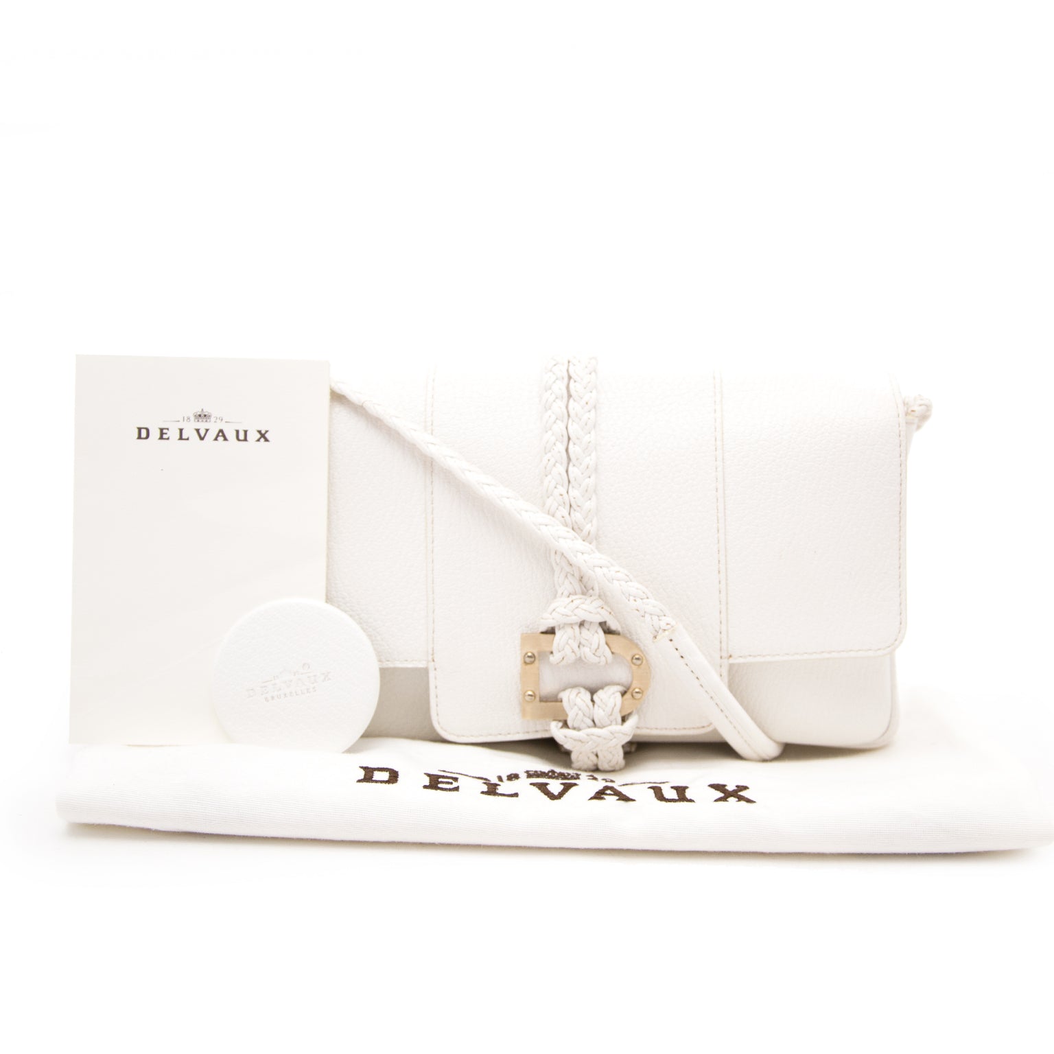 koop online aan de beste prijs Delvaux White Colette Tresse PM