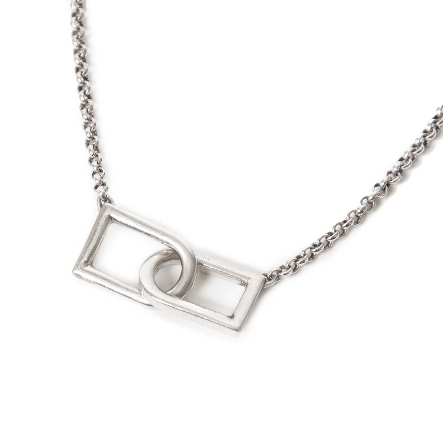 delvaux silver double d necklace now for sale at labellov vintage fashion webshop belgium
