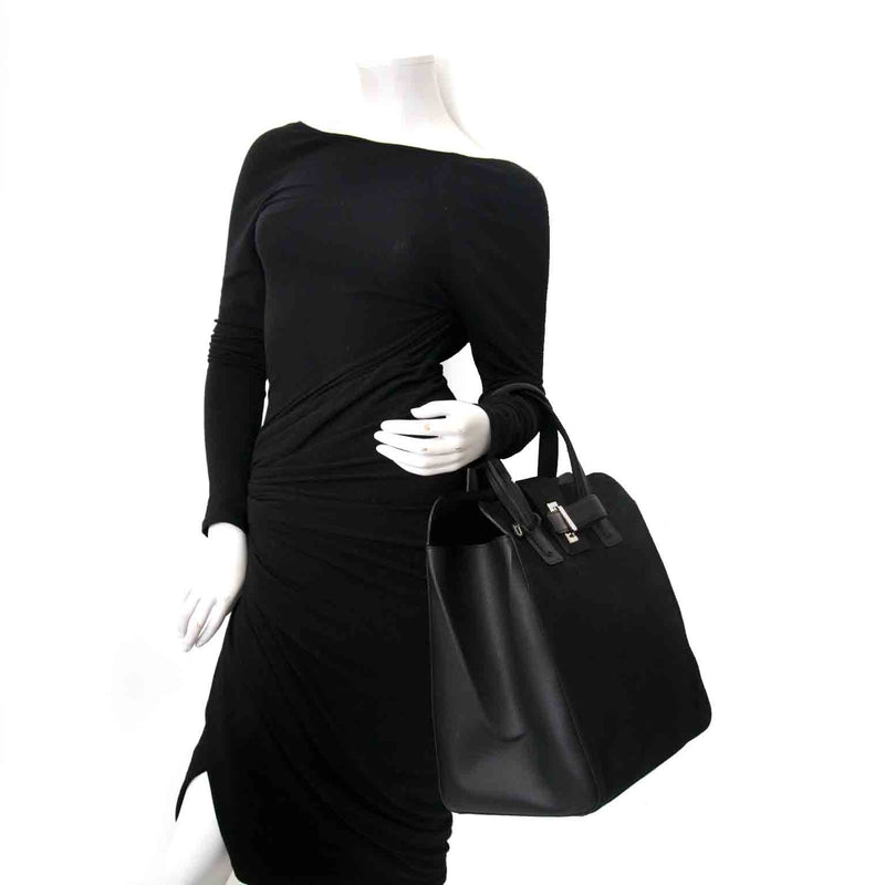 Delvaux Contemporian Black Nubuck Tote