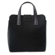 Delvaux Contemporian Black Nubuck Tote back