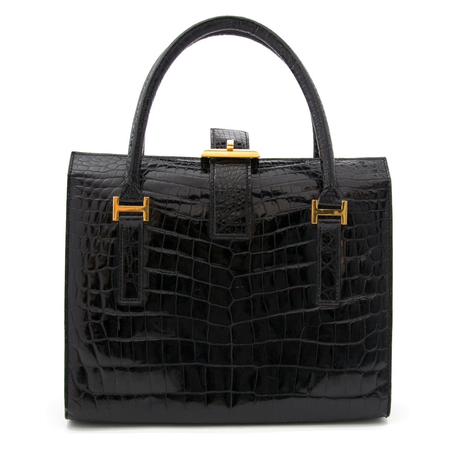 Looking for a Delvaux Black Croco Leather Doctors Bag? Buy safe and secure at Labellov