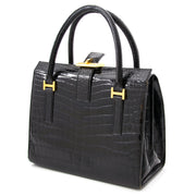 We buy and sell your secondhand preloved Delvaux Black Croco Leather Doctors Bag