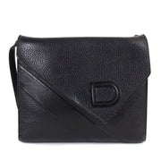 Delvaux Black Leather Crossbody Bag now for sale at labellov vintage fashion webshop belgium