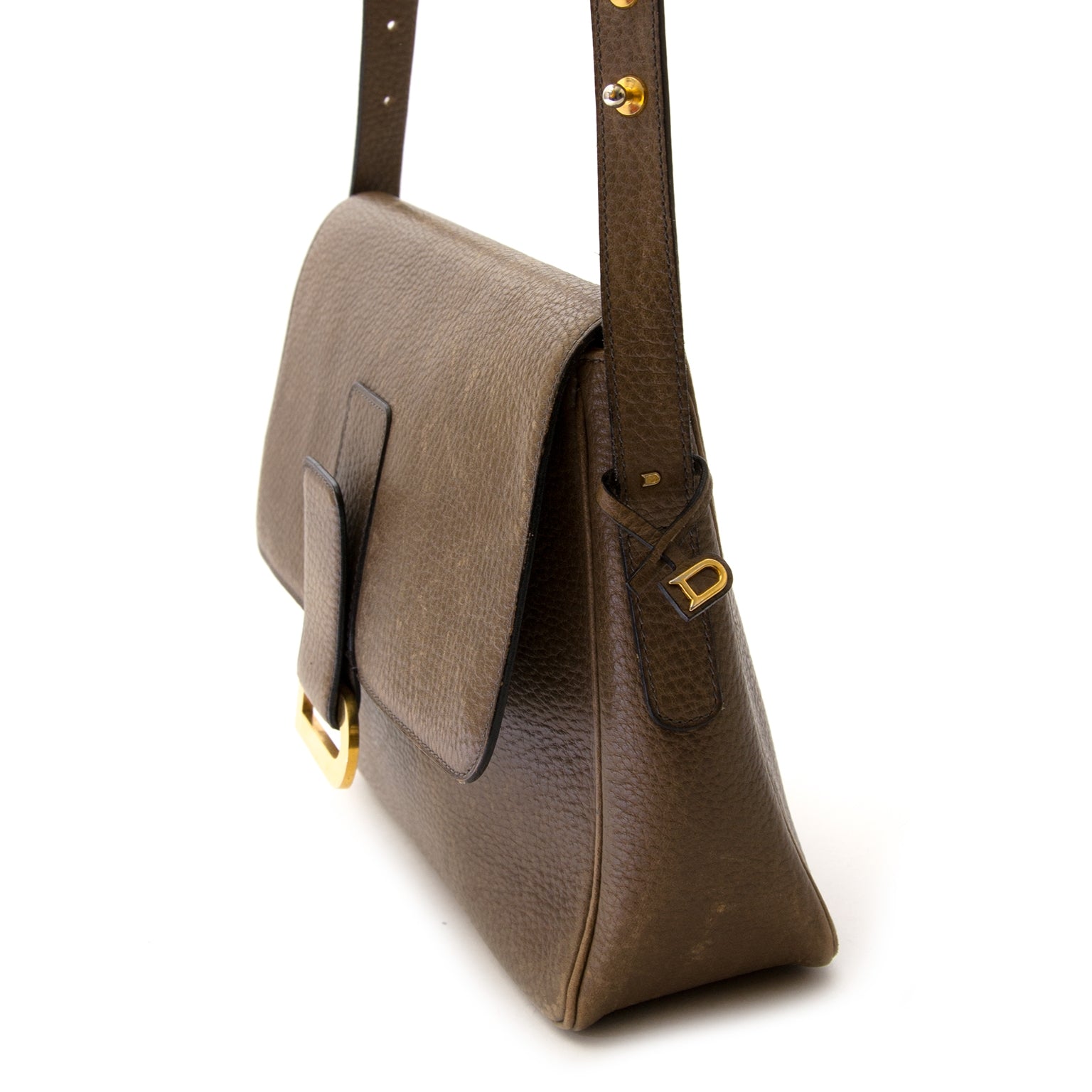 achetez Delvaux Taupe Leather Crossbody Bag et payez secure on ligne