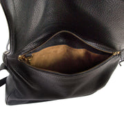 Delvaux Black Leather Shoulder Bag now for sale at labellov vintage fashion webshop belgium