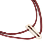 delvaux red leather necklace and bracelet set now for sale at labellov vintage fashion webshop belgium