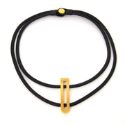 Delvaux 'D' Leather Necklace for sale for the best price on Labellov