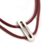 delvaux red leather d necklace now for sale at labellov vintage fashion webshop belgium