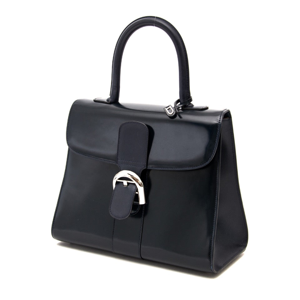 koop veilig online aan de beste prijs Delvaux Dark Blue Brillant MM Bag