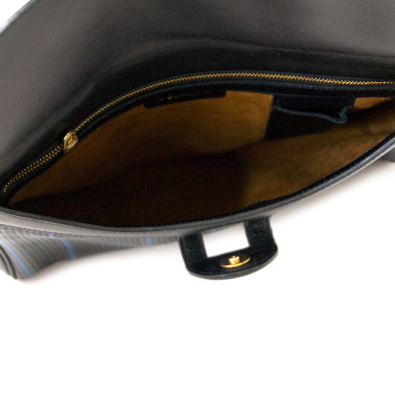 Delvaux Toile De Cuir Navy Shoulder Bag