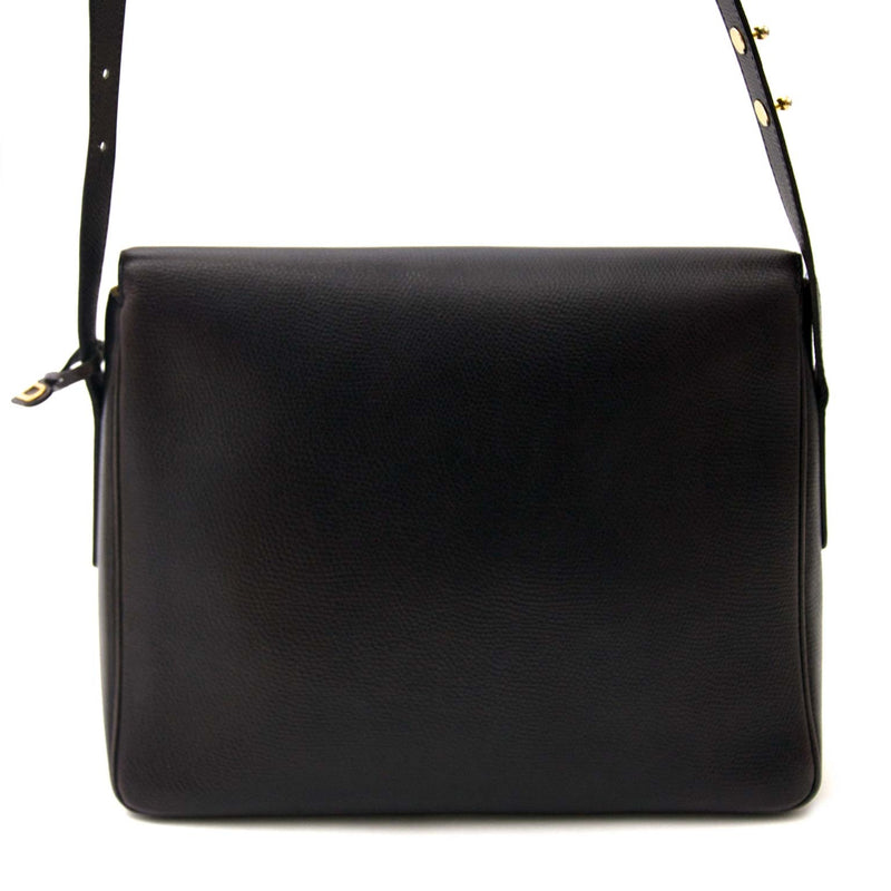 buy secondhand authentic Delvaux Dark Blue D Crossbody Bag for less at Labellov, online vintage webshop
