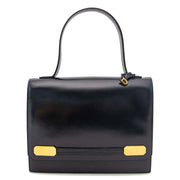 Delvaux Dark Blue Leather Handbag