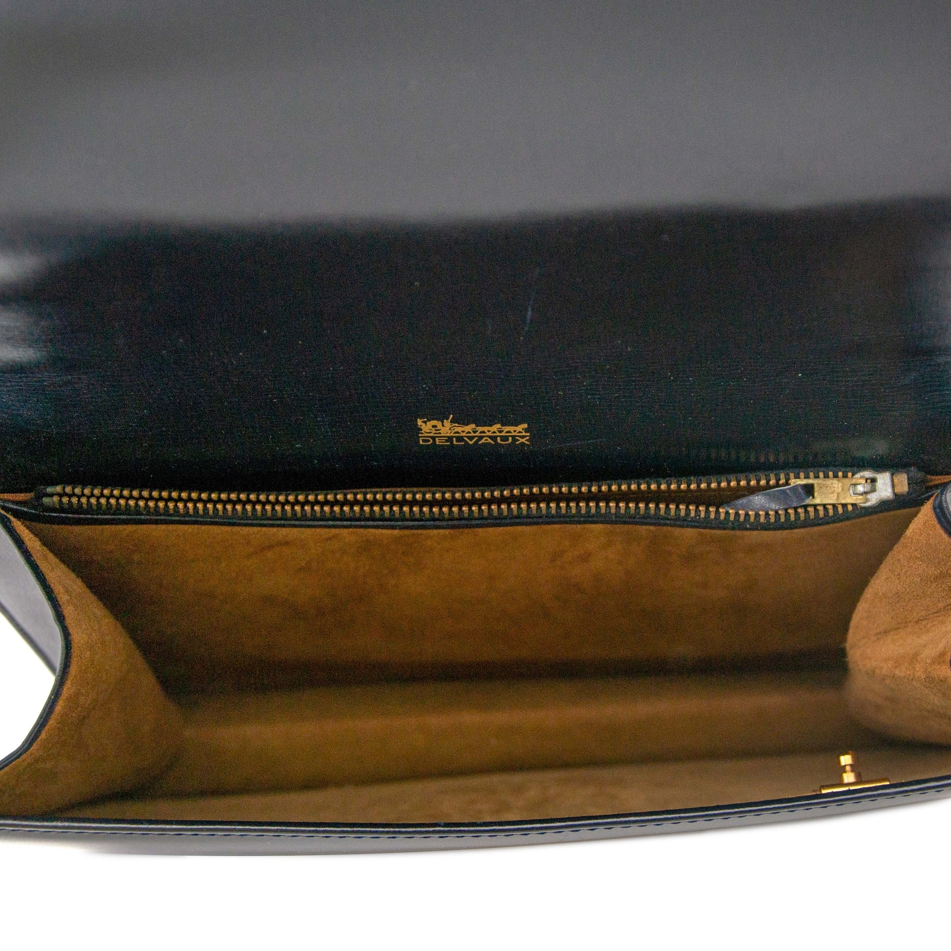 Delvaux Dark Blue Leather Handbag
