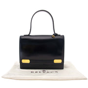Delvaux Dark Blue Leather Handbag