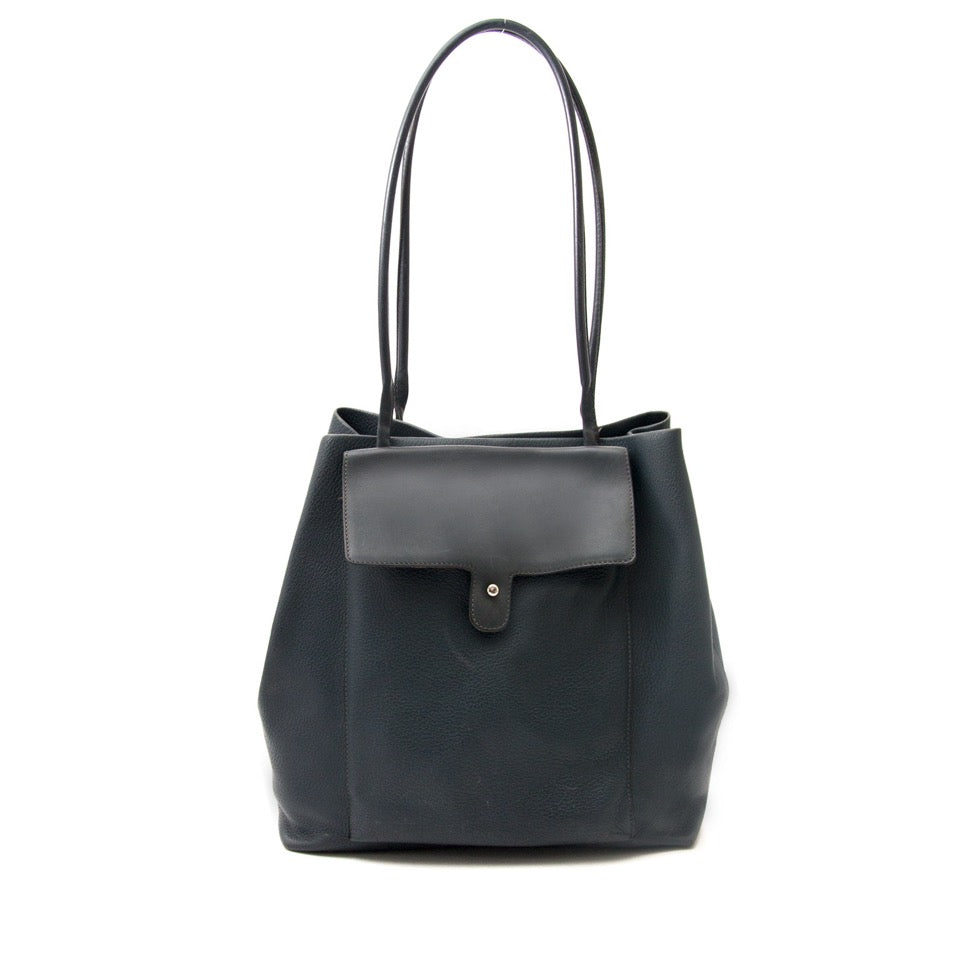 acheter en ligne seconde main sac a main Deux de Delvaux Antraciet Shoulder Bag