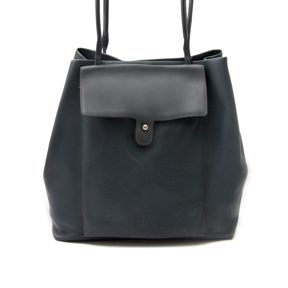 shop safe online secondhand designer Deux de Delvaux Antraciet Shoulder Bag at the best price
