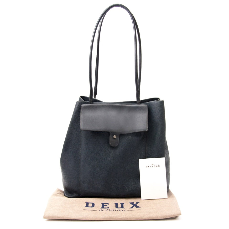 shop your designer luxury Deux de Delvaux Antraciet Shoulder Bag at the best price webshop labellov.com