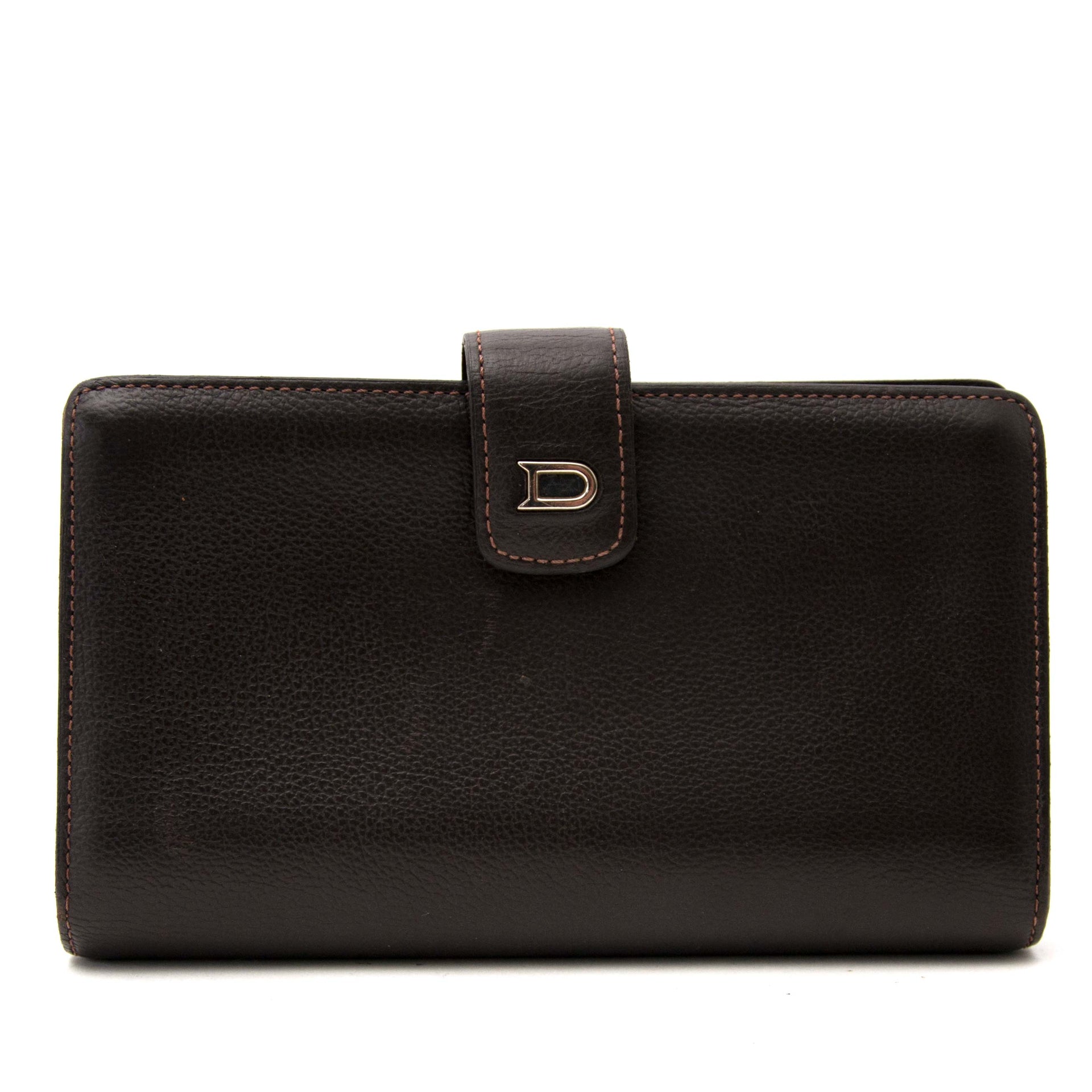 Delvaux Brown Leather Flap Wallet for sale online