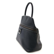 Deux De Delvaux Dark Blue Top Handle Bag anvers belgium