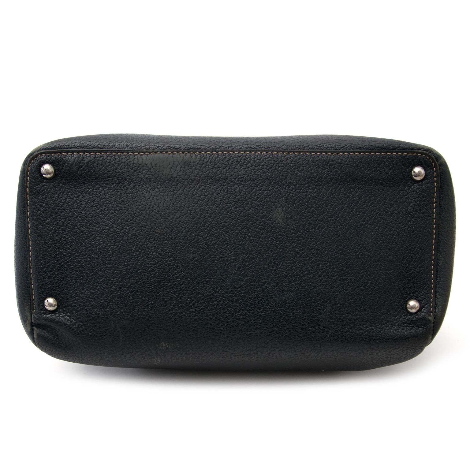 Deux De Delvaux Dark Blue Top Handle Bag handtas tweedehands tegen de beste prijs