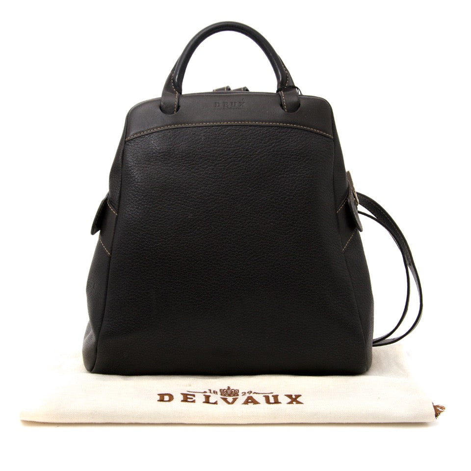 acheter pour neuf sac a main Deux De Delvaux Black Backpack site en ligne anvers