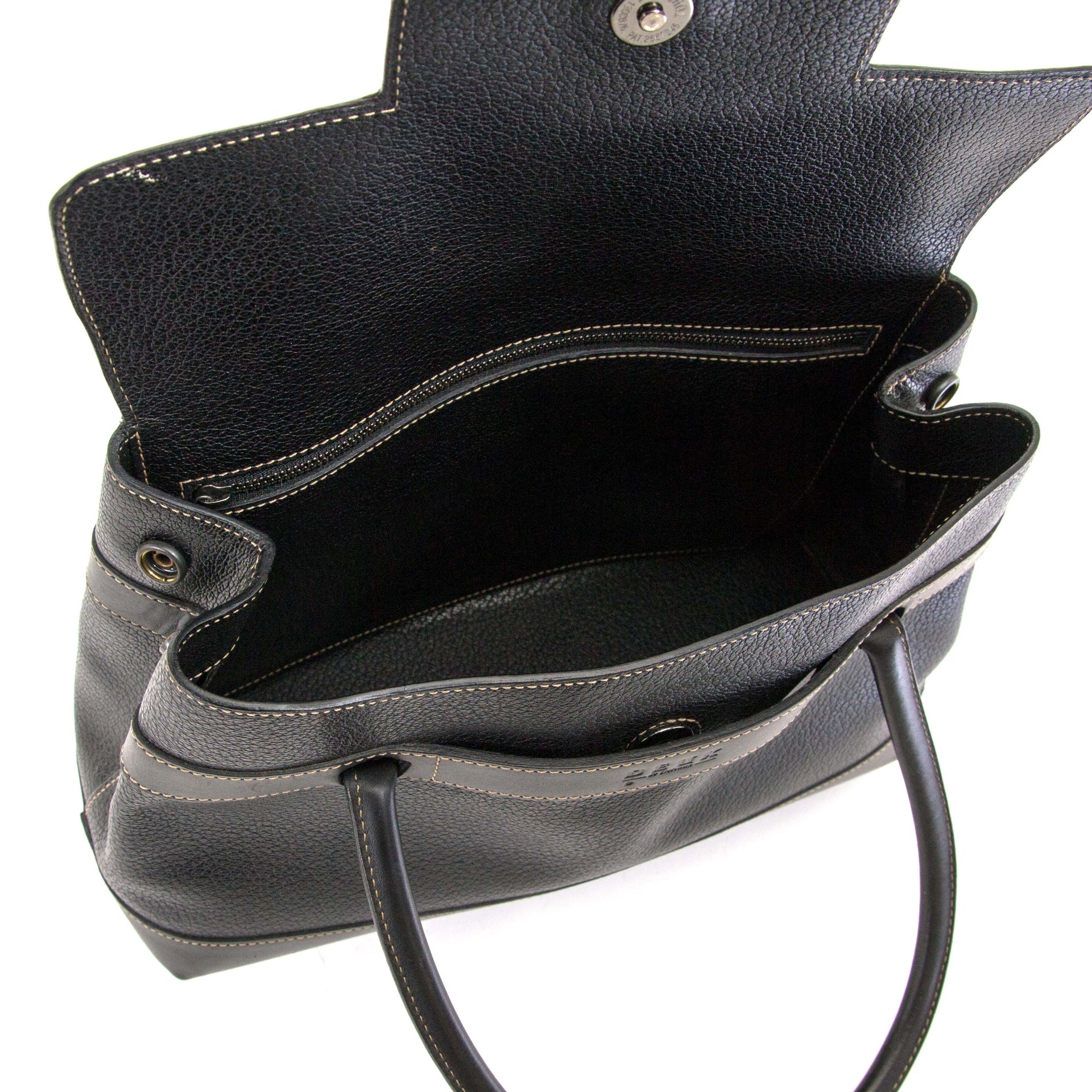 second hand authentic Deux De Delvaux Black Leather Bag for sale at labellov antwerp for the best price